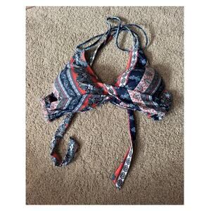 Unbranded Paisley Handkerchief Print Underwire Bikini Top Women's Size Large